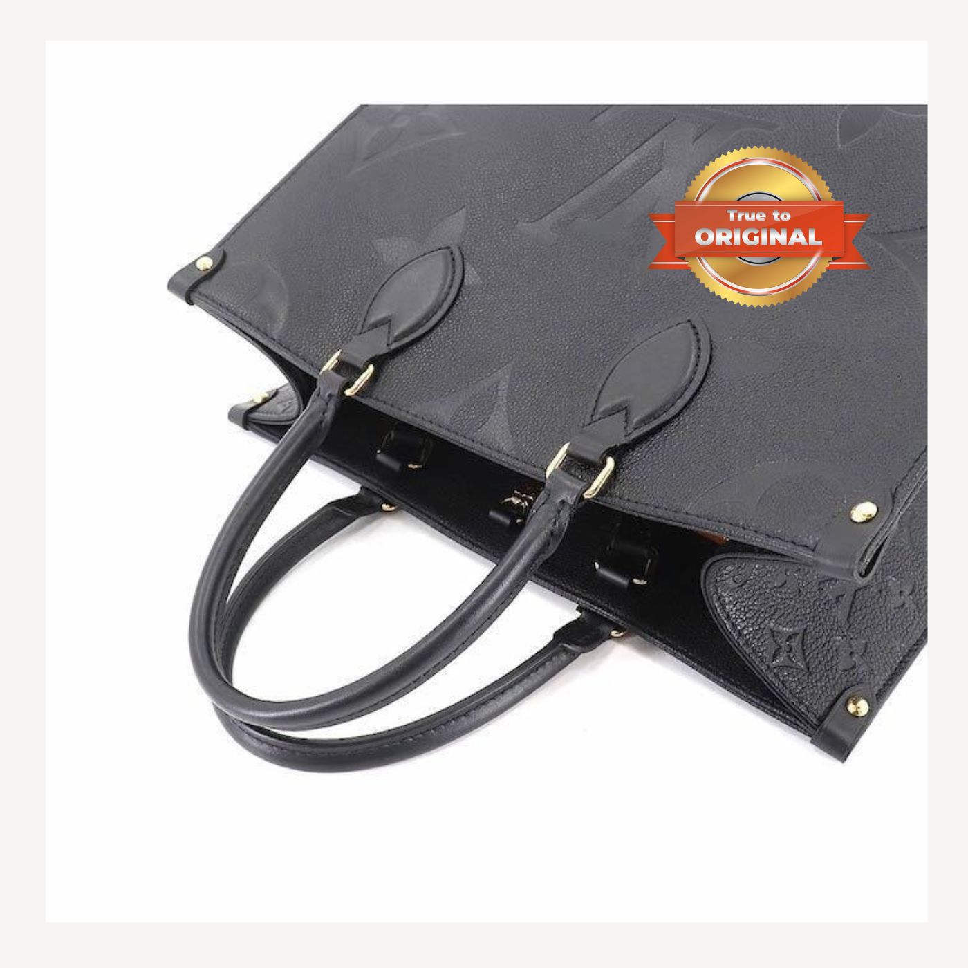 [True-to-ORIGINAL] Louis Vuitton Onthego MM Monogram Empreinte Tote Bag Black For Women 35cm